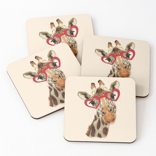 Item preview, Cute Giraffe with Heart Glasses designed and sold by bolimj.