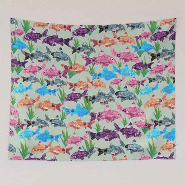 Item preview, Cory Dory School of Fish Pattern  designed and sold by ginaisarty.