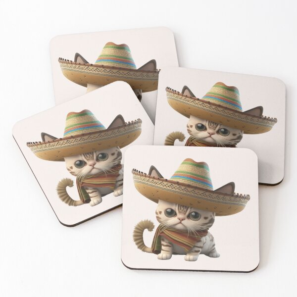 Item preview, Cute sombrero cat  designed and sold by ExplodedToons.