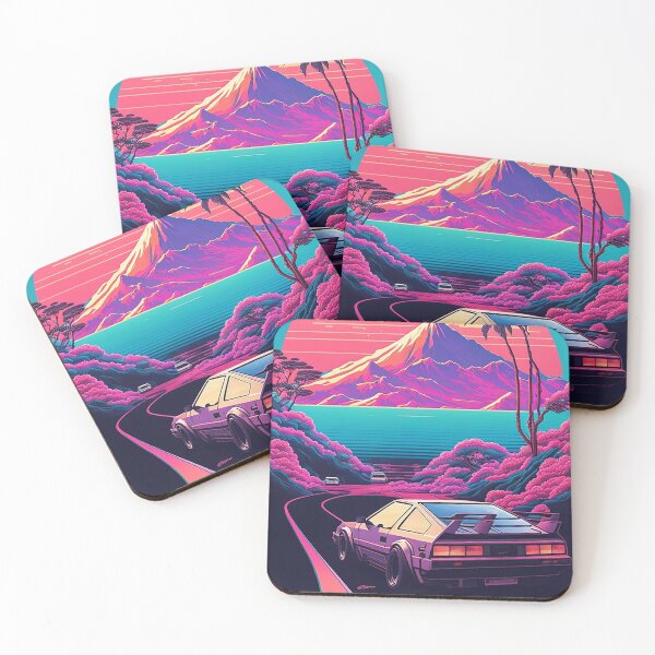 Item preview, Shibukawa Japan Synthwave Travel Art Poster designed and sold by OldTravelArt.