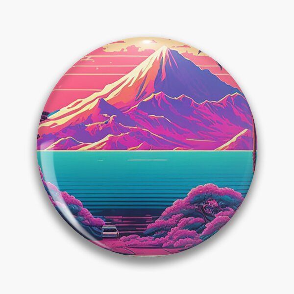 Item preview, Shibukawa Japan Synthwave Travel Art Poster designed and sold by OldTravelArt.