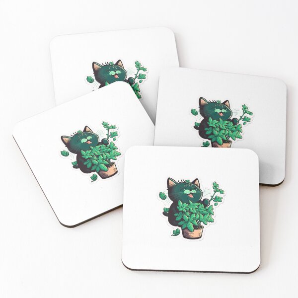 Item preview, Cat Addicted To Catnip | Funny Cat Illustration designed and sold by Skyfe.