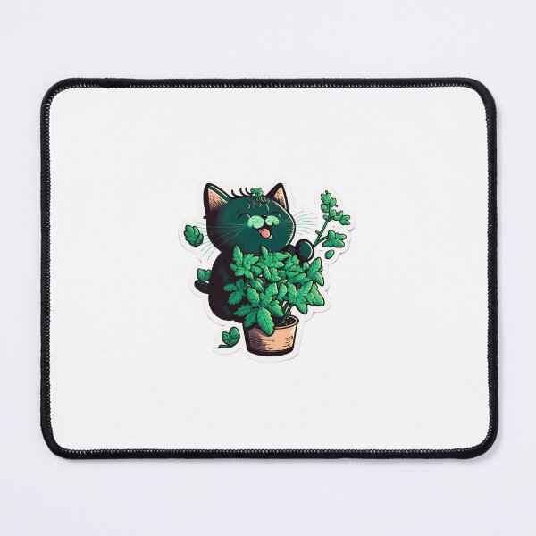 Item preview, Cat Addicted To Catnip | Funny Cat Illustration designed and sold by Skyfe.