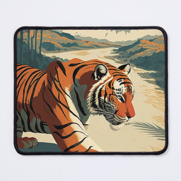 Item preview, Siberia Russia Tiger Vintage Travel Art Poster designed and sold by OldTravelArt.