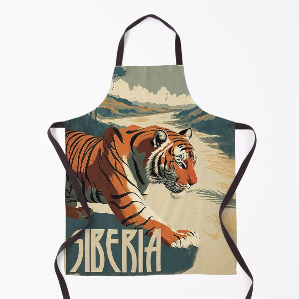 Item preview, Siberia Russia Tiger Vintage Travel Art Poster designed and sold by OldTravelArt.