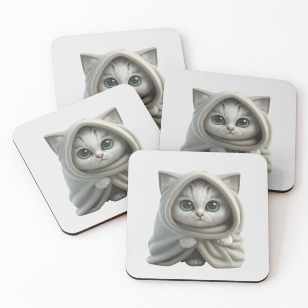 Item preview, Cute cat with a blanket around him designed and sold by ExplodedToons.