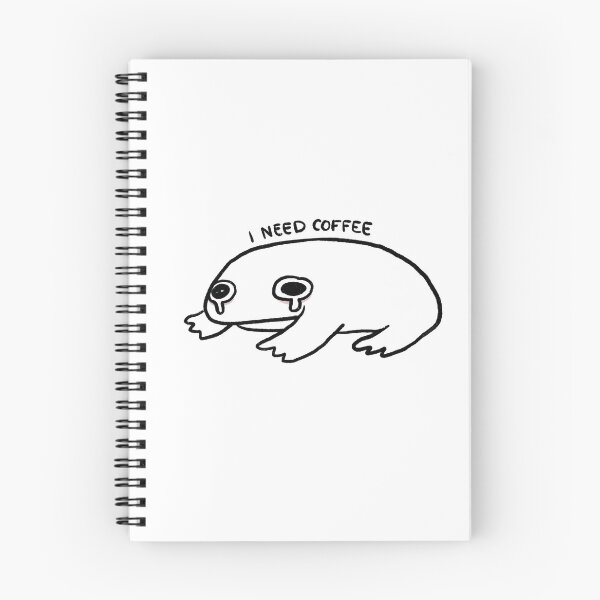 Item preview, I Need Coffee | Tired White Frog designed and sold by iristocat.