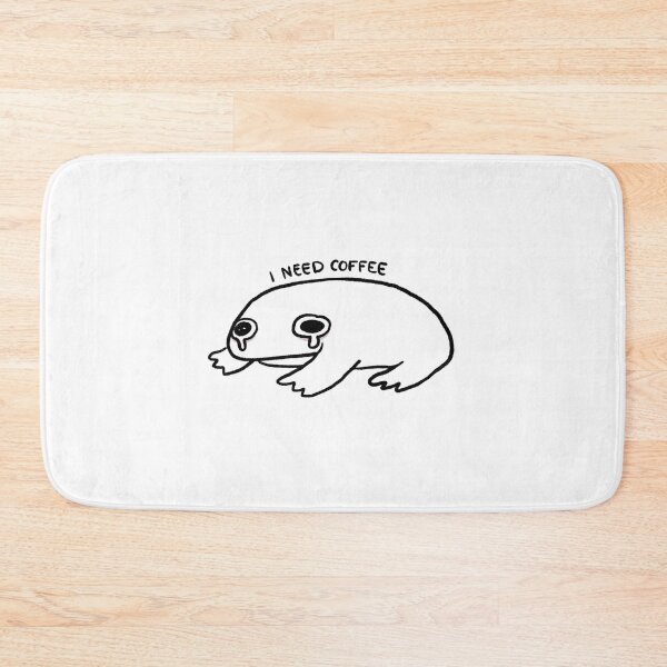 Item preview, I Need Coffee | Tired White Frog designed and sold by iristocat.