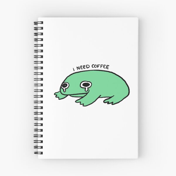 Item preview, I Need Coffee | Tired Green Frog designed and sold by iristocat.