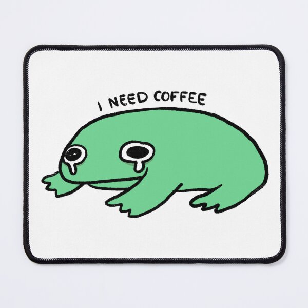 Item preview, I Need Coffee | Tired Green Frog designed and sold by iristocat.