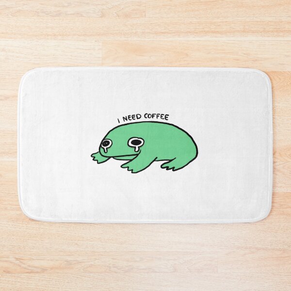 Item preview, I Need Coffee | Tired Green Frog designed and sold by iristocat.