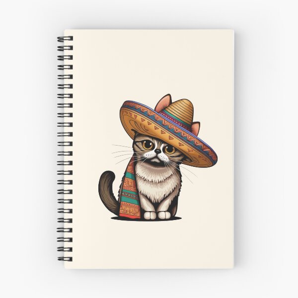 Item preview, colorful cat with a Mexican sombrero  designed and sold by ExplodedToons.