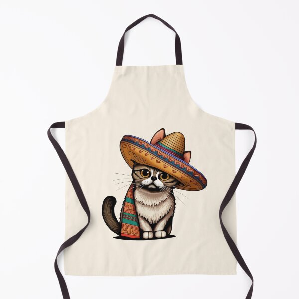 Item preview, colorful cat with a Mexican sombrero  designed and sold by ExplodedToons.