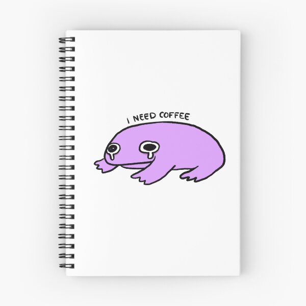 Item preview, I Need Coffee | Tired Purple Frog designed and sold by iristocat.