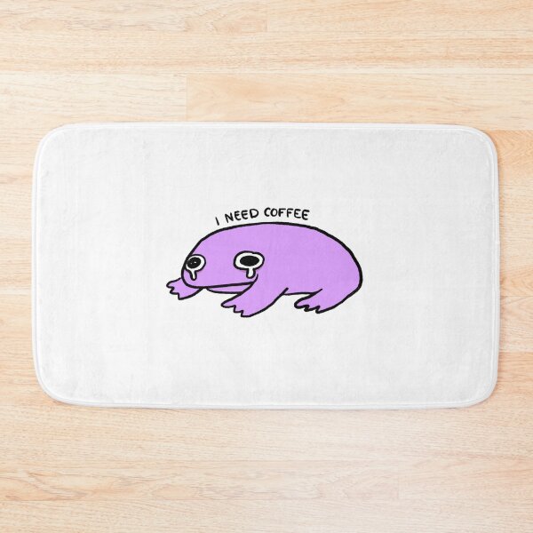 Item preview, I Need Coffee | Tired Purple Frog designed and sold by iristocat.