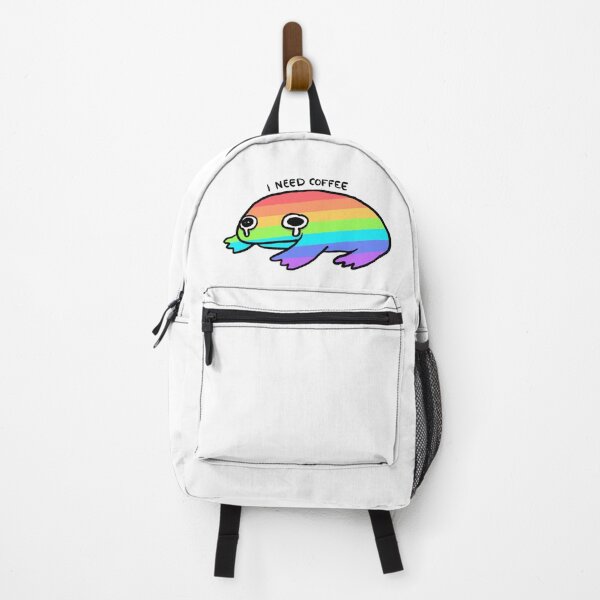 Item preview, I Need Coffee | Tired Rainbow Frog designed and sold by iristocat.