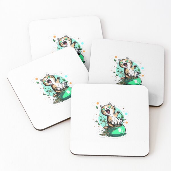 Item preview, Cat Addicted To Catnip | Funny Cat Illustration designed and sold by Skyfe.