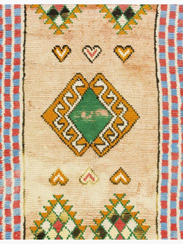 Traditional Vintage Moroccan Berber Rug Design Sticker for Sale