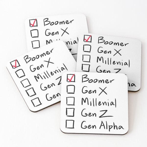 Item preview, Which Generation Are You?  For Boomers, Black Text designed and sold by markeralchemy.