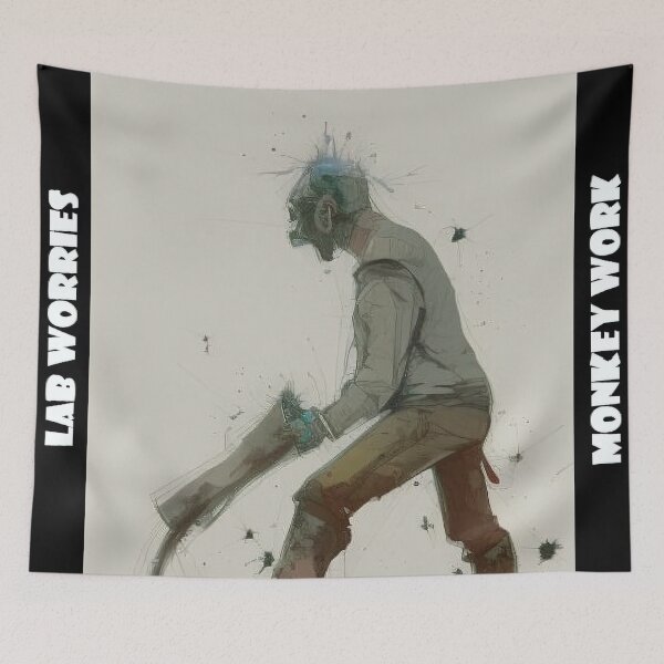 Item preview, Lab Worries, Monkey Work designed and sold by Canadamarsworks.