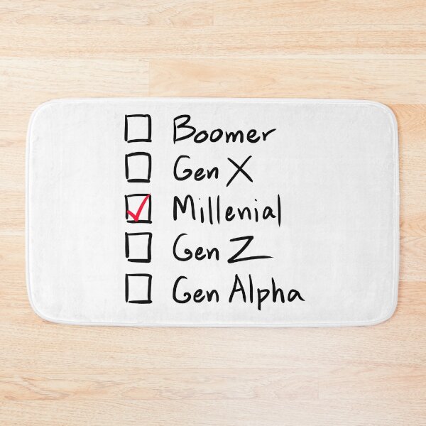 Item preview, Which Generation Are You?  For Millenials, Black Text designed and sold by markeralchemy.