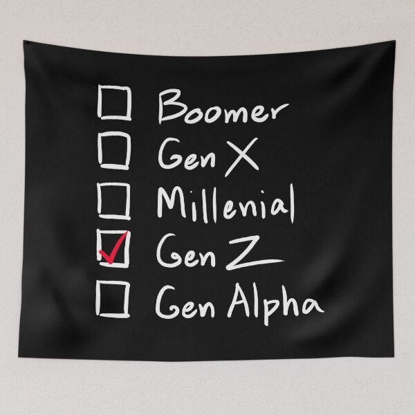 Item preview, Which Generation Are You?  For Gen Z, White Text designed and sold by markeralchemy.