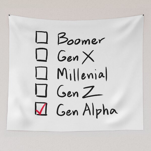 Item preview, Which Generation Are You?  For Gen Alpha, Black Text designed and sold by markeralchemy.