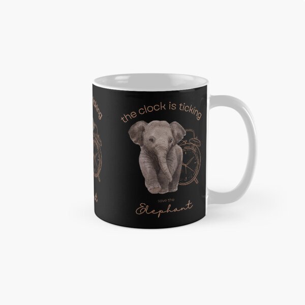 Item preview, Save The Elephant The Clock is Ticking Throw Pillow designed and sold by MagicWolfStar.