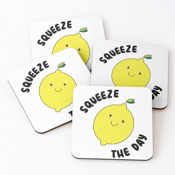 Item preview, Squeeze the Day happy lemon designed and sold by ExcuseMeSticker.