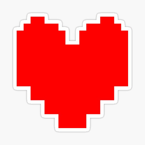 Undertale Heart Sticker By Cryingcorpse Redbubble - good decals for roblox undertale