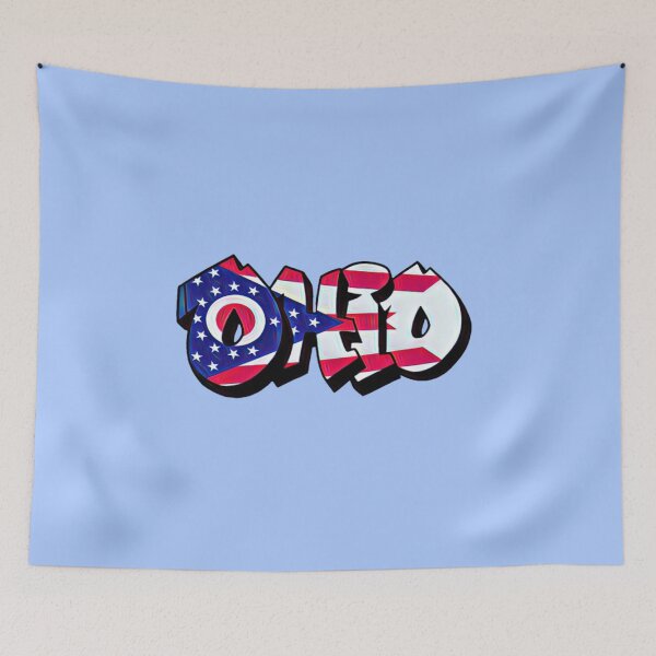 Item preview, Ohio State Flag Graffiti  - Available on stickers socks mugs and more designed and sold by Dude  Stuff.