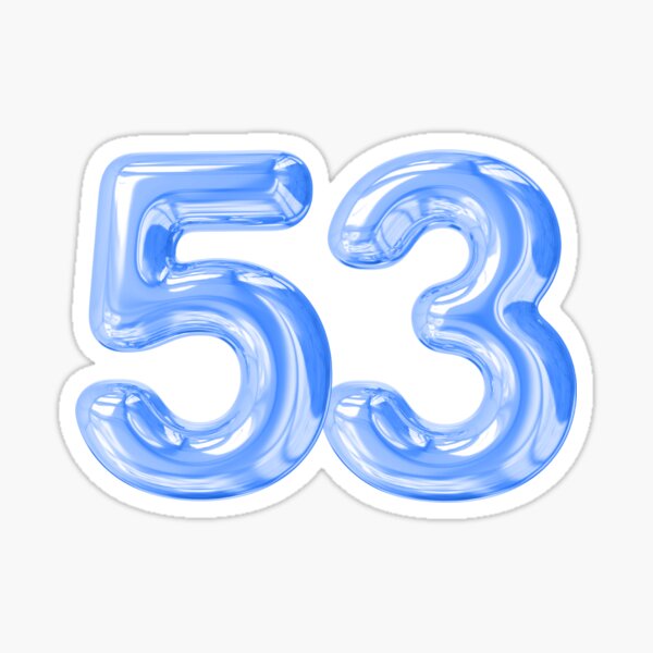 Vista previa del artículo con la obra «53 Número Tipografía decorativa», diseñado y vendido por garniturex.