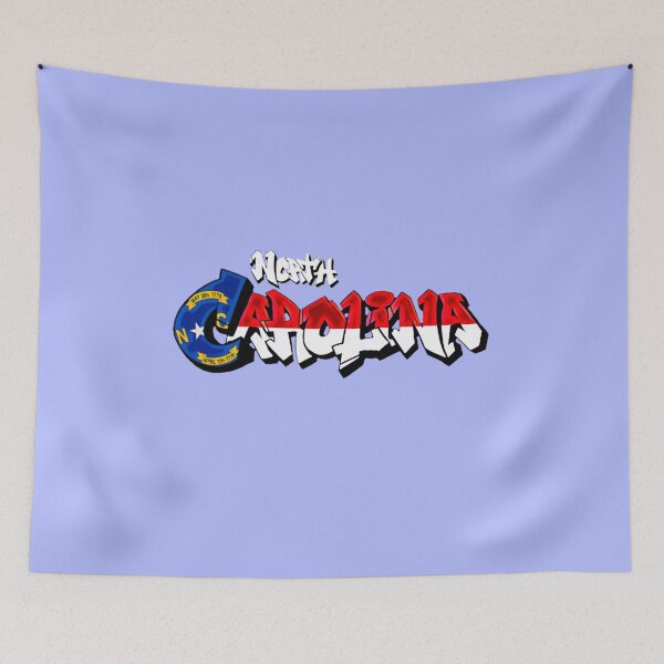 Item preview, Original North Carolina Flag Graffiti  - Available on stickers socks mugs and more designed and sold by Dude  Stuff.