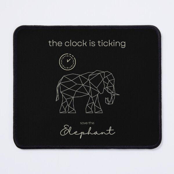 Item preview, Save The Elephant The Clock is Ticking Coasters designed and sold by MagicWolfStar.