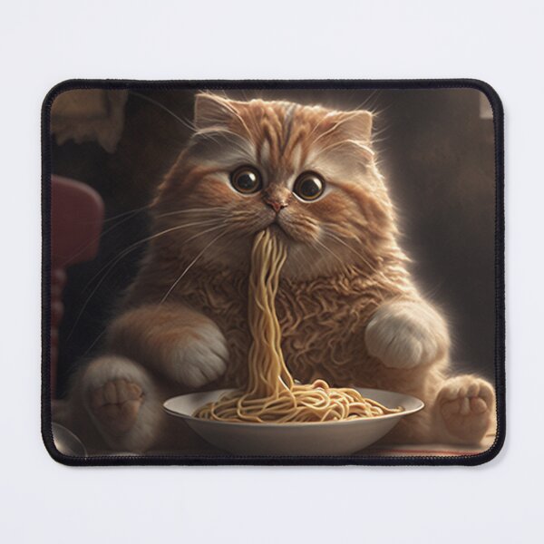 Artikelvorschau, Katze isst Spaghetti entworfen und verkauft von helkernx.