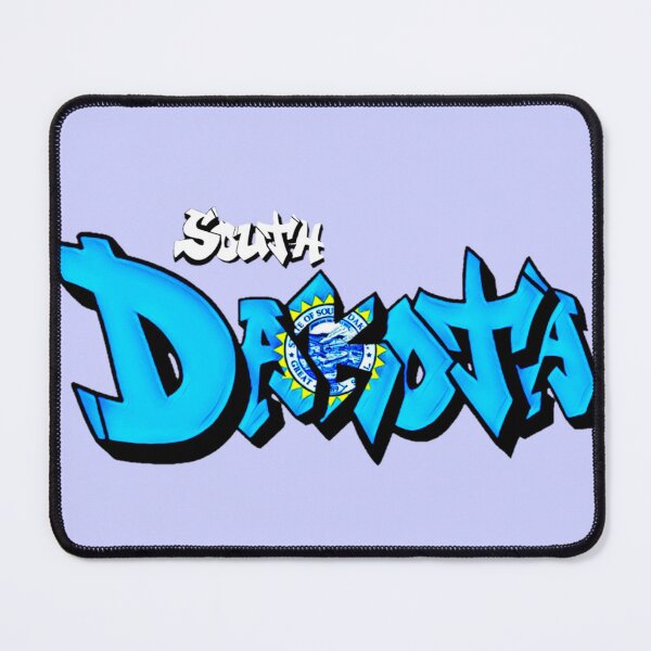 Item preview, South Dakota Flag Graffiti - Available on stickers socks mugs and more designed and sold by Dude Stuff.