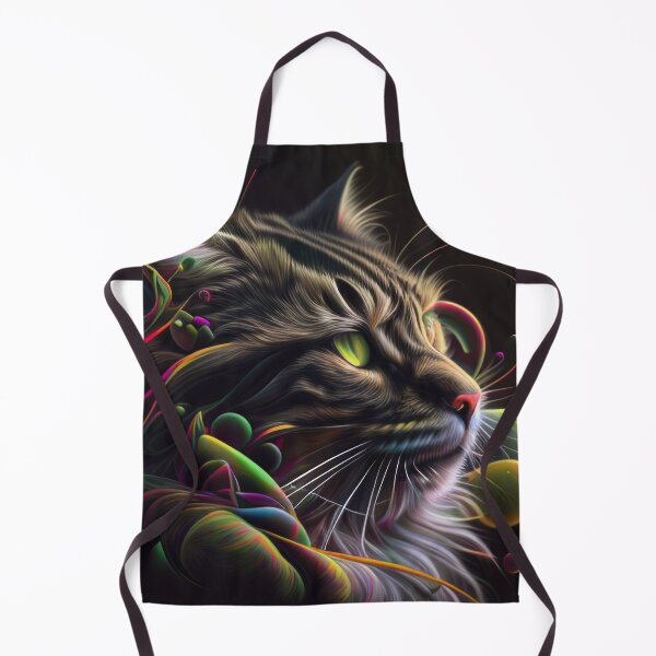 Item preview, Surreal - Neon - Abstract - Cat - Digital Art Print designed and sold by TheHappyK.