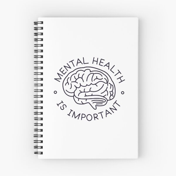 Item preview, Funny statement design: Mental health is important lettering with brain sketch. designed and sold by Silva-Sol.