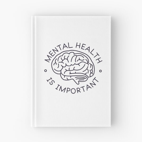Item preview, Funny statement design: Mental health is important lettering with brain sketch. designed and sold by Silva-Sol.