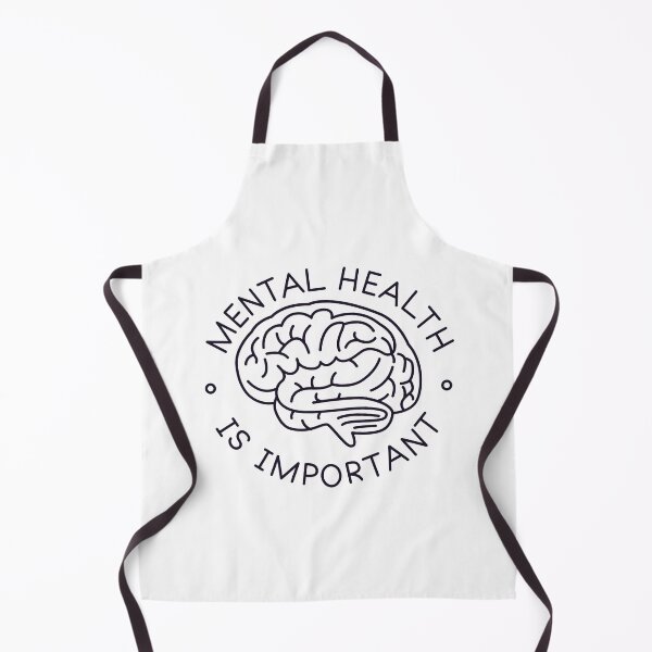 Item preview, Funny statement design: Mental health is important lettering with brain sketch. designed and sold by Silva-Sol.