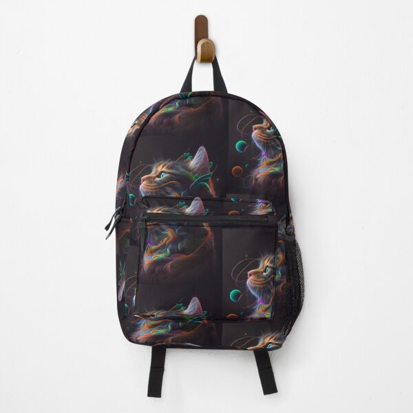 Item preview, Surreal - Neon - Abstract - Cat - Digital Art Print designed and sold by TheHappyK.