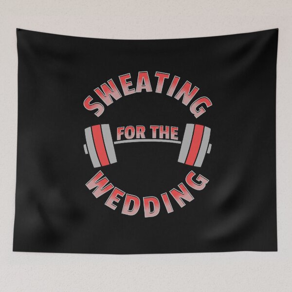 Item preview, Sweating For The Wedding Hilarious Tee Design designed and sold by ShutEyeShirts.