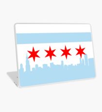 Chicago Skyline Flagge Laptop Folie