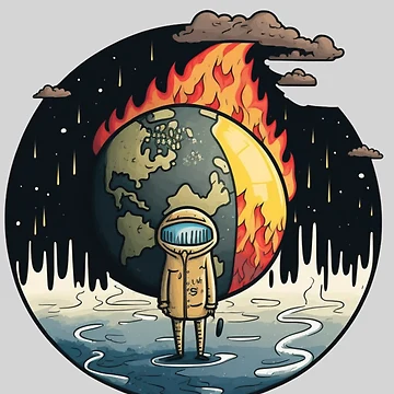 Artwork thumbnail, Climate change by ExplodedToons