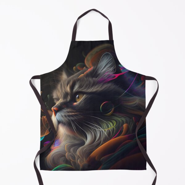 Item preview, Surreal - Neon - Abstract - Cat - Digital Art Print designed and sold by TheHappyK.