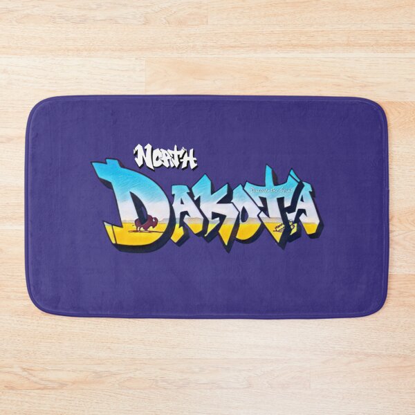 Item preview, North Dakota License Plate Graffiti  - Available on stickers socks mugs and more designed and sold by Dude  Stuff.