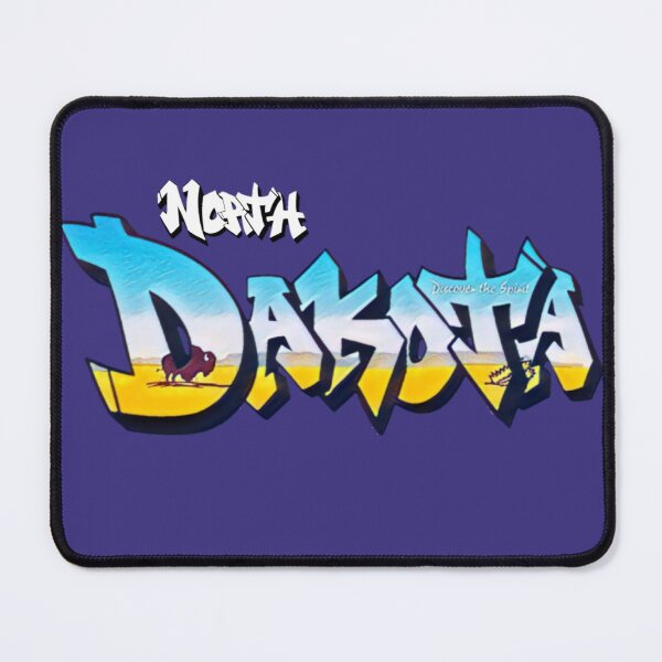 Item preview, North Dakota License Plate Graffiti - Available on stickers socks mugs and more designed and sold by Dude Stuff.