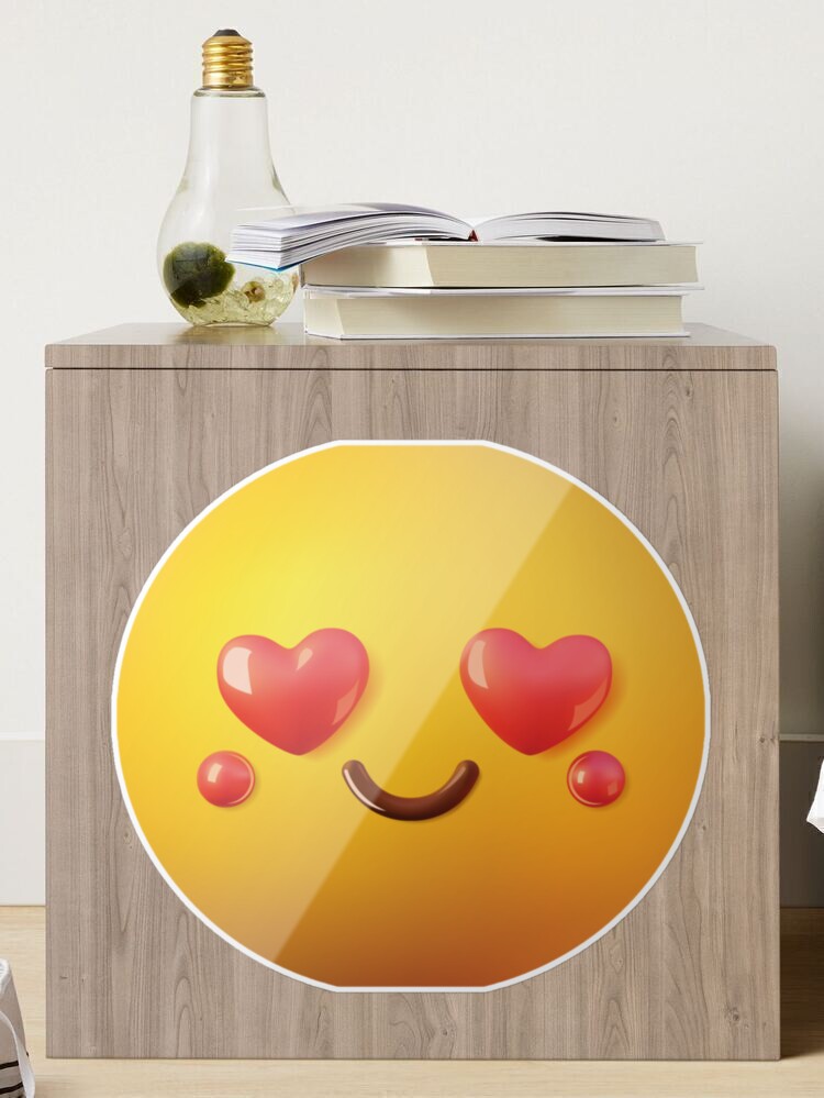 Heart Eyes Blessed Emoji 3 Inch Emoji Sticker -  Norway