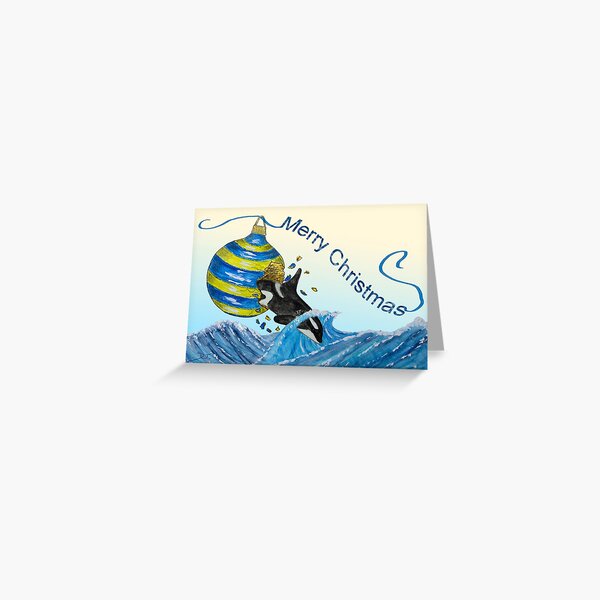 Merry Christmas - Free Orca Greeting Card
