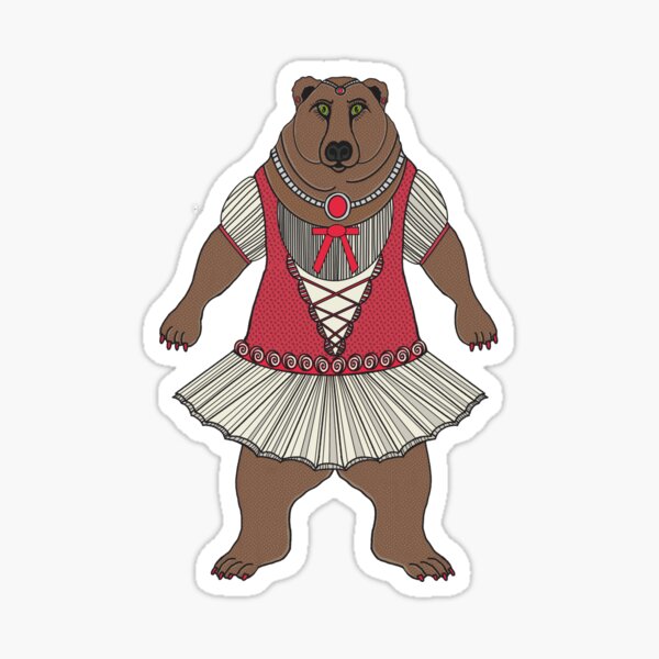 "Dancing bear" Sticker for Sale by SaintCharity Redbubble
